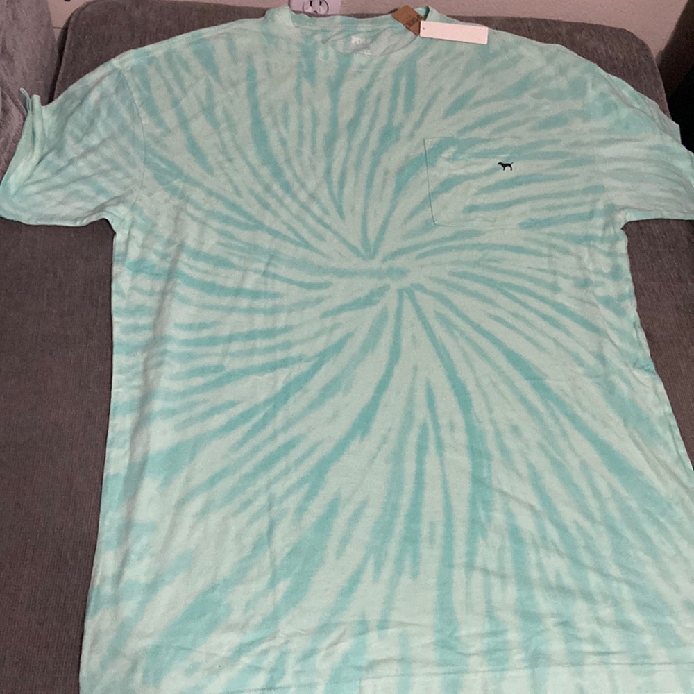 NWT Victoria Secret PINK Teal Ice Tie Dye Night Shirt